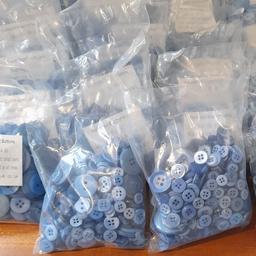■ PRICE: £3 (per 100g bag)
▪ Just let me know how many you want

■ CONDITION: NEW
▪ All bags of buttons are still sealed

■ INFO:
▪ Each bag: 100g (RRP £4.99)
▪ Style and size are mixed
▪ Shade of blue varies slightly
▪ Perfect for jewellery making, art/crafts or if you're a market seller and want to sell them for a profit
▪ Selling as my sister has stopped doing craft work, so no longer needs them and moving house/downsizing

---

Tags: manchester Gorton Ashton Denton Openshaw Droylsden Audenshaw hyde tameside north west salford ancoats stockport bolton reddish oldham fallowfield trafford bury cheshire longsight worsley art textiles fashion hand made handmade jewellery school education craft fair trade crafting assorted button resin sewing sew design clothing arts design supplies knitting 50g 1kg 500g 2kg plastic fabric fabrics light blue 200g 250g brand new