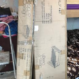 2 boxes of 4 for Hampton ottoman grey velvet king size bed 
Only side and center bars in one box and 2nd box contains gas lift and frame 
TO BE COLLECTED IN PERSON  FROM M8 Manchester 
NO DELIVERY