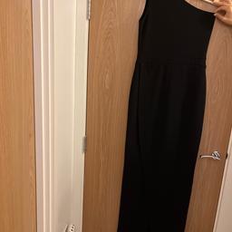 One shoulder black dress, from ASOS,size 12,stretchy fabric, excellent condition.