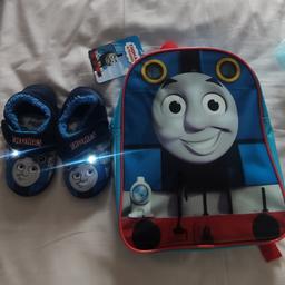 new Thomas & friends bag with labels
and new size 11 light up slippers unworn.