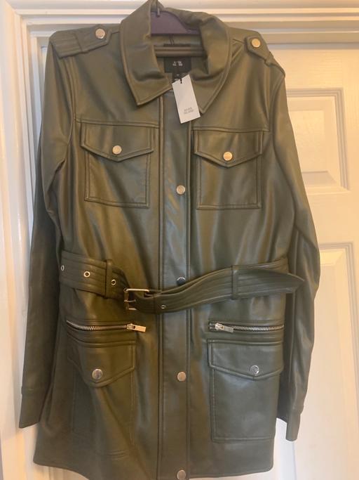 Buy & Sell Merseyside Saint Helens - Photos for Bnwt river island khaki faux leather jacket12