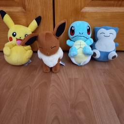 Set of 4 Pokemon soft toys