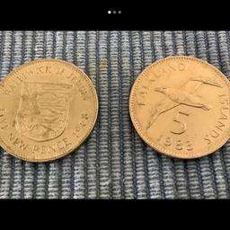Two nice 5p coins from Jersey and Falkland Islands
Will accept PayPal or bank transfer
Priced for both.