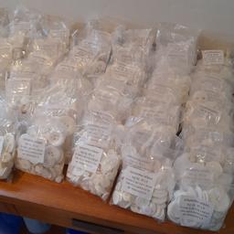 ■ PRICE: £3 (per 100g bag)
▪ Just let me know how many you want

■ CONDITION: NEW
▪ All bags of buttons are still sealed

■ INFO:
▪ Each bag: 100g (RRP £4.99)
▪ Style, shape and size are mixed
▪ Shade of white varies slightly
▪ Perfect for jewellery making, art/crafts or if you're a market seller and want to sell them for a profit
▪ Selling as my sister has stopped doing craft work, so no longer needs them and moving house/downsizing
▪ Collection is preferred but postage is also available

---

Tags: manchester Gorton Ashton Denton Openshaw Droylsden Audenshaw hyde tameside north west salford ancoats stockport bolton reddish oldham fallowfield trafford bury cheshire longsight worsley art textiles fashion hand made handmade jewellery school education craft fair trade crafting assorted button resin sewing sew design clothing arts design supplies knitting 50g 1kg 500g 2kg plastic fabric fabrics cream 200g 250g brand new