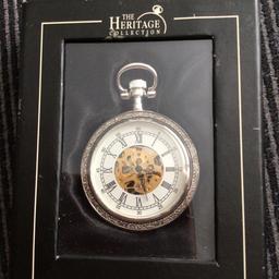 The Heritage collection atlas edition pocket watch in box.