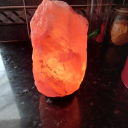 Orange salt lamp with dimmer switch.
10" high x 5". Collection only.