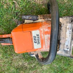 Stihl chainsaw stood for a while sold for spares/repairs or parts only sold as seen no returns sold as non runner £25