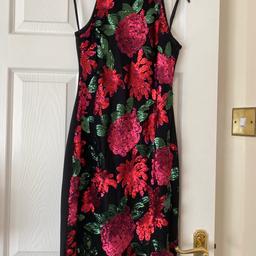 I brought this for a Christmas party and have wore only once. It cost me £25.

It’s Black halter neck sleeveless made of polyester and so quite a huggy fit. It has beautiful red & green sequin pattern

No offers

Collect from TIPTON DY4