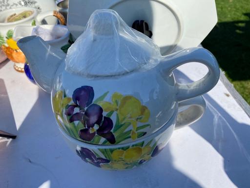 Buy & Sell Gloucestershire Gloucester - Photos for Tea for 1 - Floral Teapot & Cup in one