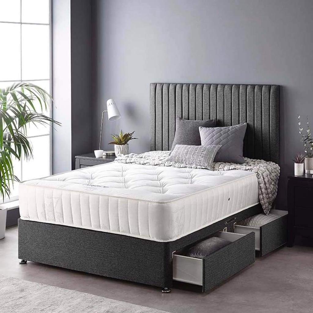 Handcrafted in our factory the reinforced divan bed base is built with strength in mind. This divan base is suitable for a heavy person or persons and those looking for extra durability.

Comes complete with our luxury orthopaedic mattress and floor standing headboard of your choice.

Available in multiple colour choices. Link bars and chrome feet as standard.

Colours: Available in multiple colour choices.

Dimensions & Prices

SINGLE: 90 x 190cm / 3ft x6ft 3″ – £300
SMALL SINGLE: 75 x 190cm / 2ft 6inc x 6ft 3″ – £300
DOUBLE: 135 x 190cm / 4ft 3″ x 6ft 3″ – £385
SMALL DOUBLE: 120 x 190cm / 4ft x 6ft 3″ – £385
KING SIZE: 150 x 200cm / 5ft x 6ft 6″ – £450
SUPER KING SIZE: 180 x 200cm / 6ft x 6ft 6″ – £550
2 DRAWERS – £40
4 DRAWERS – £80
FOOT END – £60

07708 918084
Burtonbedsandfurniture.co.uk