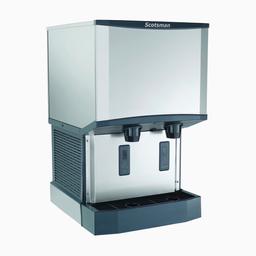 Meridian Ice & Water Dispenser, H2 Nugget Ice, air cooled, production capacity up to 500 lb/24 hours at 70°/50° (365 lb AHRI certified at 90°/70°), 25 lb bin storage capacity, stainless exterior, external air filter, AgION protection, R-404a refrigerant, 115V/60/1, 9. 0 amps, cULus, NSF, CE.

Performance: Up to 500 lbs. of ice production in 24 hours, with storage capacity of up to 25 lbs.

Smarter Construction: Durable stainless steel evaporator and exterior panels. Greaseless bearings for reduced maintenance. Larger sink opening and dispensing area. AquaArmor with AgION is molded into key components.

Space-maximizing design: The industry's smallest operational footprint relative to capacity. Featuring specially designed contoured sides for enhanced breathability and an external air filter.

More convenient front access: Removable front panels allow ease of access and service to all key internal components. Including a removable storage bin for better cleaning and maintenance access.