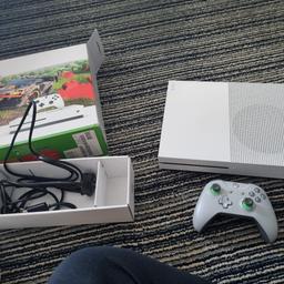 Xbox ONE S 1TB co sole and Controller
used but in excellent condition
comes with orginal box and grey controller, hdmi leasd and plug
s pad will beed replacing as split
comes from a non smoking homeand has been well looked after
only selling as son upgraded to X series
 no offers
no time wasters
cash on collection