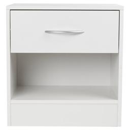 WHITE/GREY
Includes 1 Drawer And Shelf Space
Comes In Three Colours; made of MDF
Flat Packed & Easy Assembly (Instructions Included)
Dimensions (cm Approx): H 42 W 39 D 28
Internal Drawer Dimensions (cm Approx): H 11.5 W 31.5 D 24