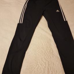 Adidas tracksuit bottoms. Boys xl but will fit small man size. Very good used condition. Zipped legs. Cash On Collection or post at extra cost. Listed on multiple sites so it may end abruptly. Postcode for collection is LS104NF. Any questions please ask and I will answer asap.