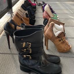Ladies shoes 18 total

Black boots from lemon jelly shoes from New look, Atmosphere, Farasion, Bebo, etc…

Not selling separate sorry