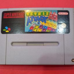 Tetris Attack - Super Nintendo SNES game

Different take on classic Tetris game.
Still just as addictive 

Great condition 

game is working and tested.
all pins cleaned.

would consider swap for another SNES or N64 game I do not have 

collection only