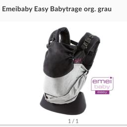 Babytrage der Marke emei, Bauch- und Rückentrage, kann von Geburt bis 15 kg verwendet werden,
wurde nur selten benutzt, NP € 147