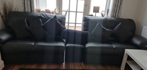 Buy & Sell West Midlands Sandwell - Photos for pvc leather black sofa