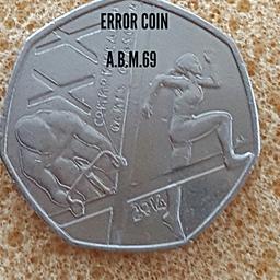 50p coin error mint both sides... 2014 commonwealth games Glasgow....

SORRY NO OFFERS.....
ONLY PICK IT UP....
WE DON'T SHIPPING.....
RETURN NOT ACCEPTED....
ONLY CASH ON COLLECTION............

ONLY COLLECTION FROM ACTON HIGH STREET LONDON W3 9BY...
THANK YOU FOR YOUR LOOKING.