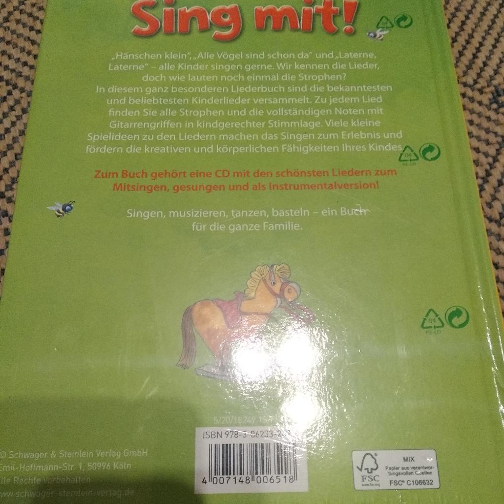 Hallo :)

Ich biete hier ein noch original verpackte s Kinderbuch - Sing mit! an.

Es stammt aus einem rauch- und tierfreiem Haushalt.

Ich bin Privatverkäufer und schließe die Gewährleistung aus.