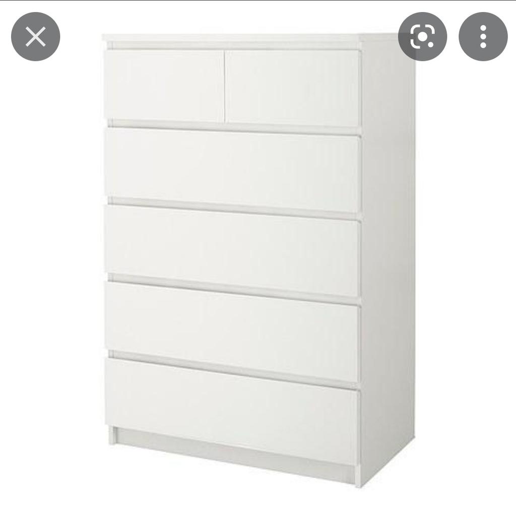 ikea white malm chest of 6 drawrrs in NG8 Nottingham for £55.00 for