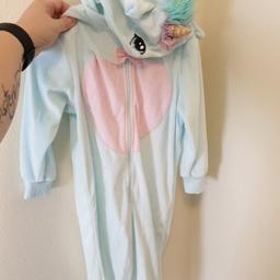 H&M Einhorn Ganzkörper Anzug, Pyjamastyle gr 98/104, bzw auch als Kostüm nutzbar