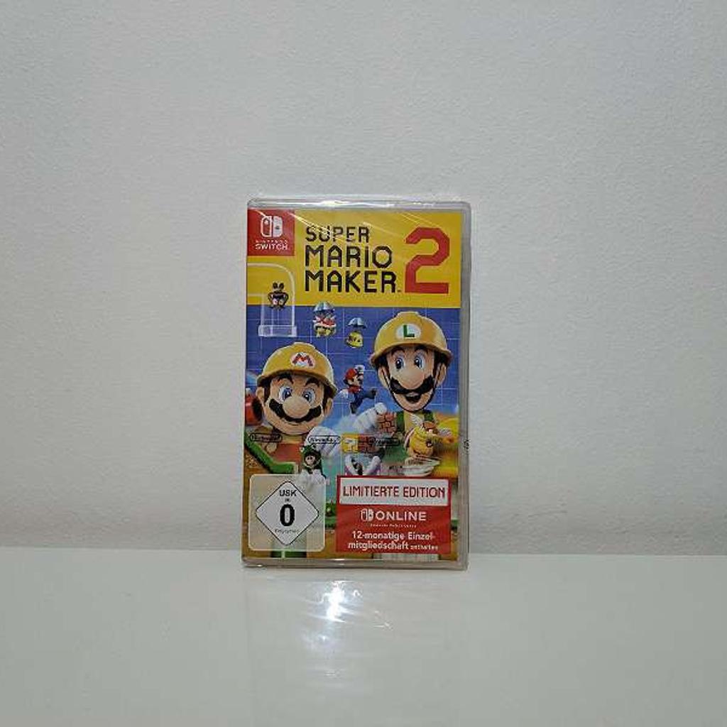 Verkaufe hier die Limitierte Edition von Super Mario Maker 2 inkl. Steelbook für die Nintendo Switch. Diese Version beinhaltet eine 12-monatige Einzelmitgliedschaft für Nintendo Switch Online. Es handelt sich um unbenutzte und noch versiegelte Neuware. Kein Tausch! Abholung oder Versand möglich.