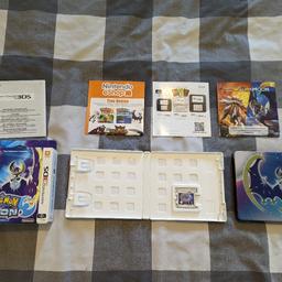 Pokémon Moon fanedition. Comes boxed with all inserts and includes the steelbook in excellent condition (no dents or marks), also includes the lunala figurine and stand. The box is in good condition (no major bends and minor scuffing to edges). Open to offers on multiple items. Collect or buyer pays delivery.