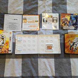 Pokémon Sun fan edition 1/2. Comes boxed with all inserts and includes the steelbook in excellent condition (minor dents or marks). The box is in fair condition (no major bends and a fair bit of scuffing to edges with tear marks on both sides at the top back portion). Open to offers on multiple items. Collect or buyer pays delivery.