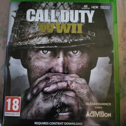 Xbox one game / Call of Duty: WWII / mint condition

I've got a fully working and clean condition disc 

Xbox one game

Call of Duty: WWII 

Only asking for just £10 pounds cash