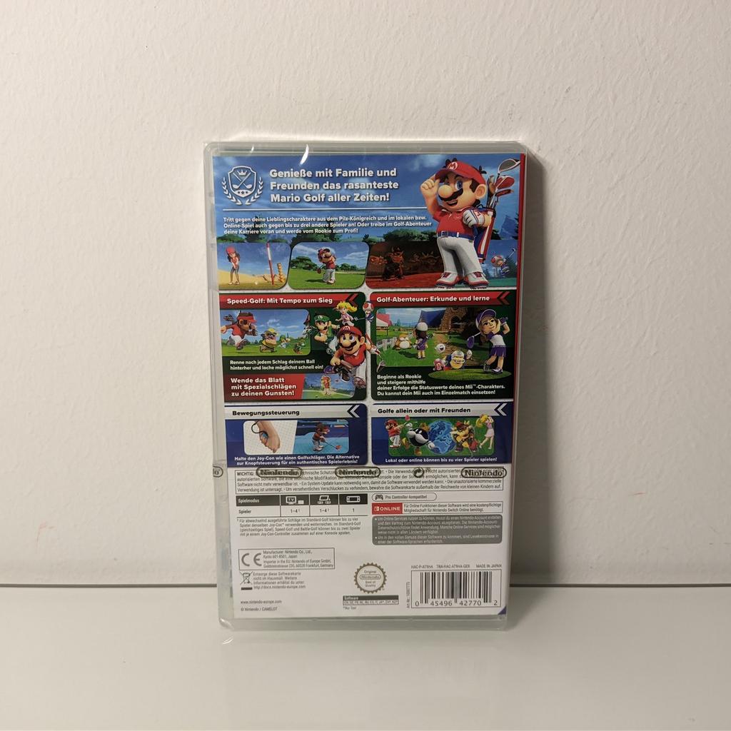Verkaufe hier Mario Golf Super Rush für die Nintendo Switch. Es handelt sich um unbenutzte und noch versiegelte Neuware. Kein Tausch! Abholung oder Versand möglich.