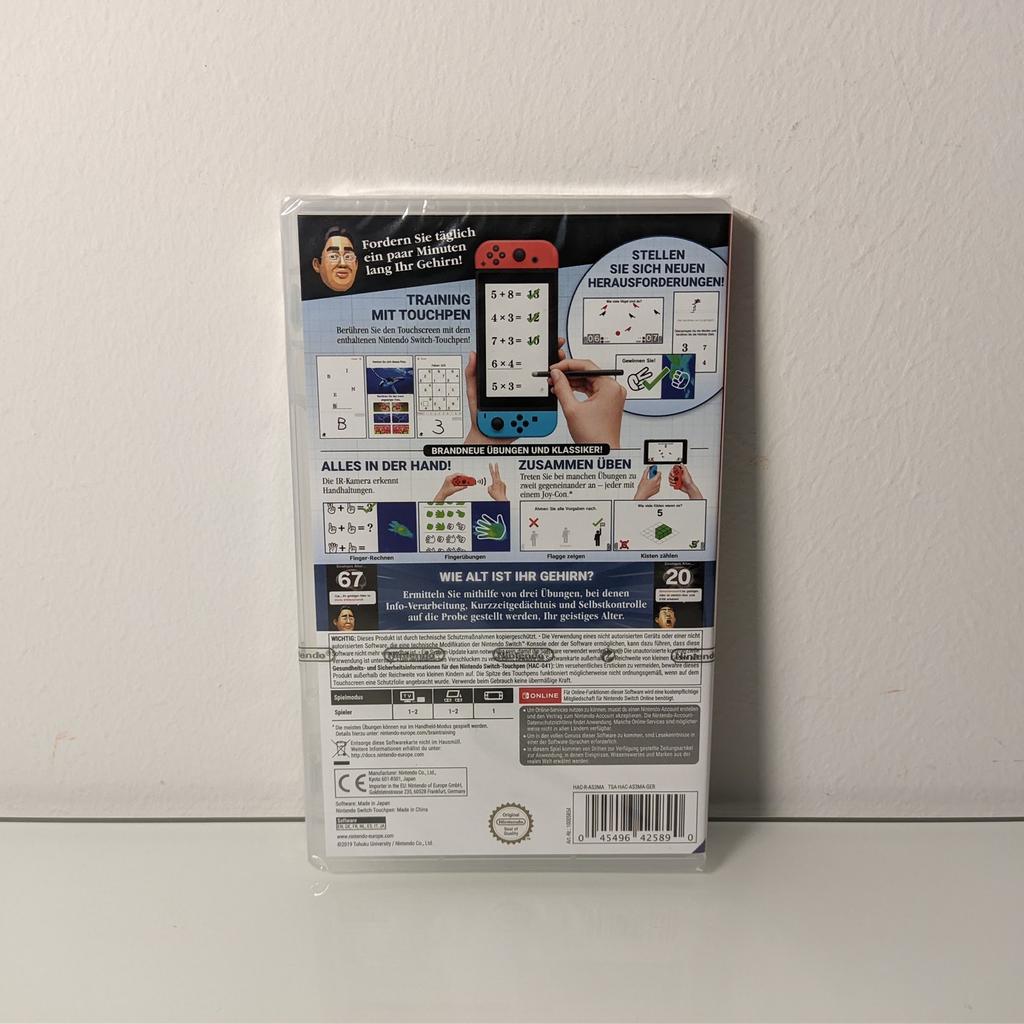 Verkaufe hier Dr. Kawashimas Gehirn Jogging für die Nintendo Switch. Es handelt sich um unbenutzte und noch versiegelte Neuware. Kein Tausch! Abholung oder Versand möglich.