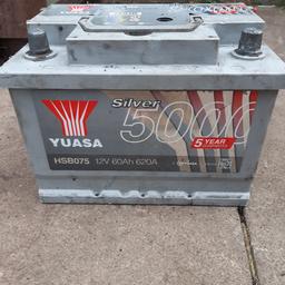 yuasa silver 5000 battery came off vauxhall zafira 60ah 620A great condition 