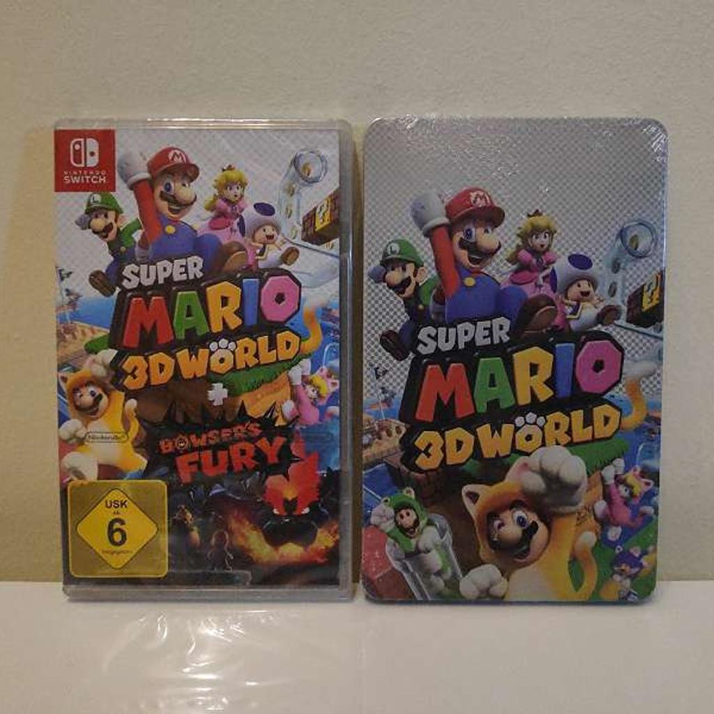 Verkaufe hier Super Mario 3D World + Bowsers Fury inkl. Steelbook für die Nintendo Switch. Es handelt sich um unbenutzte und noch versiegelte Neuware. Kein Tausch! Abholung oder Versand möglich.
