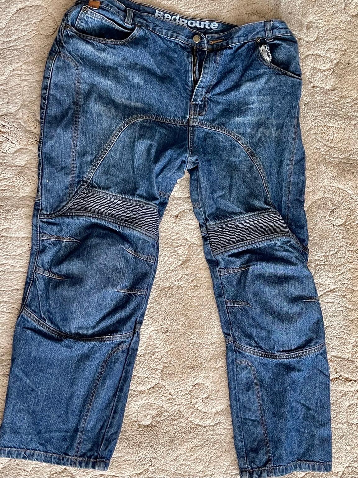 40” Red Route Motorcycle Jeans with Knee pro in SW4 Lambeth for £7.00