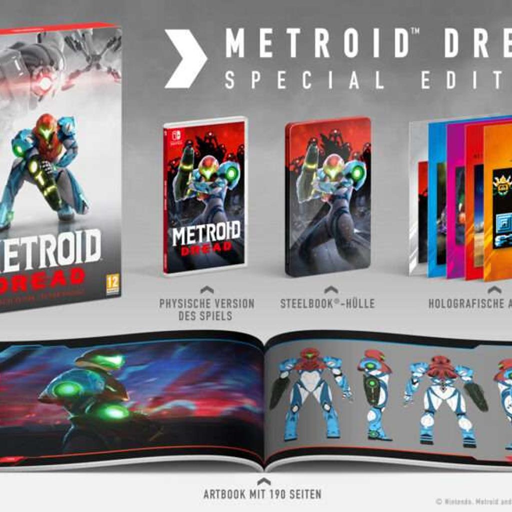 Verkaufe hier die Special Edition von Metroid Dread. Es handelt sich um unbenutzte und noch versiegelte Neuware. Kein Tausch! Abholung oder Versand möglich.