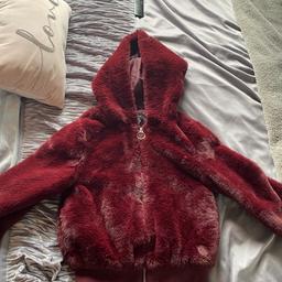 New look fluffy coat worn once size 10-11 years