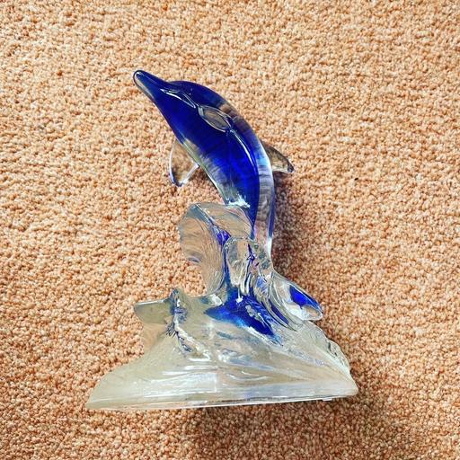 Buy & Sell Dorset Bournemouth, Christchurch and Poole - Photos for Clear And Blue 3D Glass Dolphin Figurine