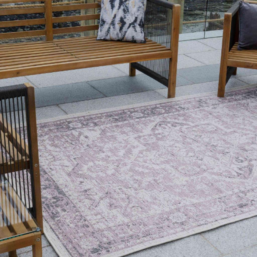 120x170 cm
Waterproof
Easy Clean
Durable
Versatile All Weather Rug
Colour: Pink
Material: Polypropylene
Pile Height: 4mm
Backing: Polypropylene