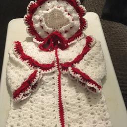 Crocheted Baby cardigan/ Bonnet 🧶
newborn (£10.00)
 Can be made other colours of your choice . Message me , Collection Only .