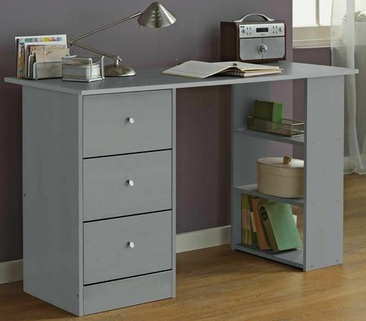 Buy & Sell - Photos for Malibu 3 Drawer Office Desk - Grey