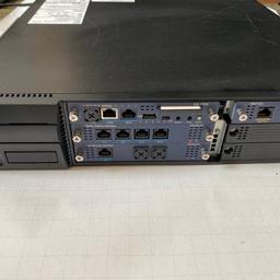 NEC SV9100/SV9300 CHS2UG-EU.
In good condition . £55.00 OPEN TO OFFERS
Was tested and used at work so I know it works fine .
This chassis comes with the following cards
Univerge SV8100 CD-CP00
Digital Station Interface CD-8DLCA
Single Line Interface CD-4LCA
PRI/T1/E1 CD-PRTA

Features

SV9100 equipment cabinet used for Main and Expansion Chassis
CPU/EXIFE card slot
6 slots for station cards
Connector for external backup battery
Slide-in card slots allow for easy installation and maintenance
Wall mountable
Power specification for UPS: 150VA (at 120VAC)