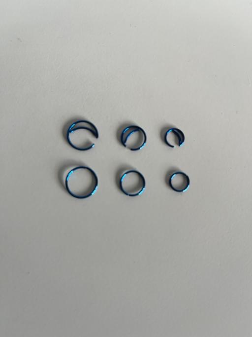 Buy & Sell West Midlands Solihull - Photos for Blue Black Small Tiny Ear Nose Lip Hoop Rings