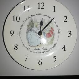 Peter Rabbit Collection. Wedgwood Clock Plate. Excellent condition as never used. 8" circumference. Local pick up preferred please from Old Tupton area near Chesterfield.