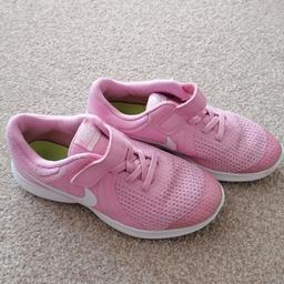 Beautiful pink Nike Revolution 4 girls trainers. Condition is like new. Size UK2.5, from a smoke and pet free home.