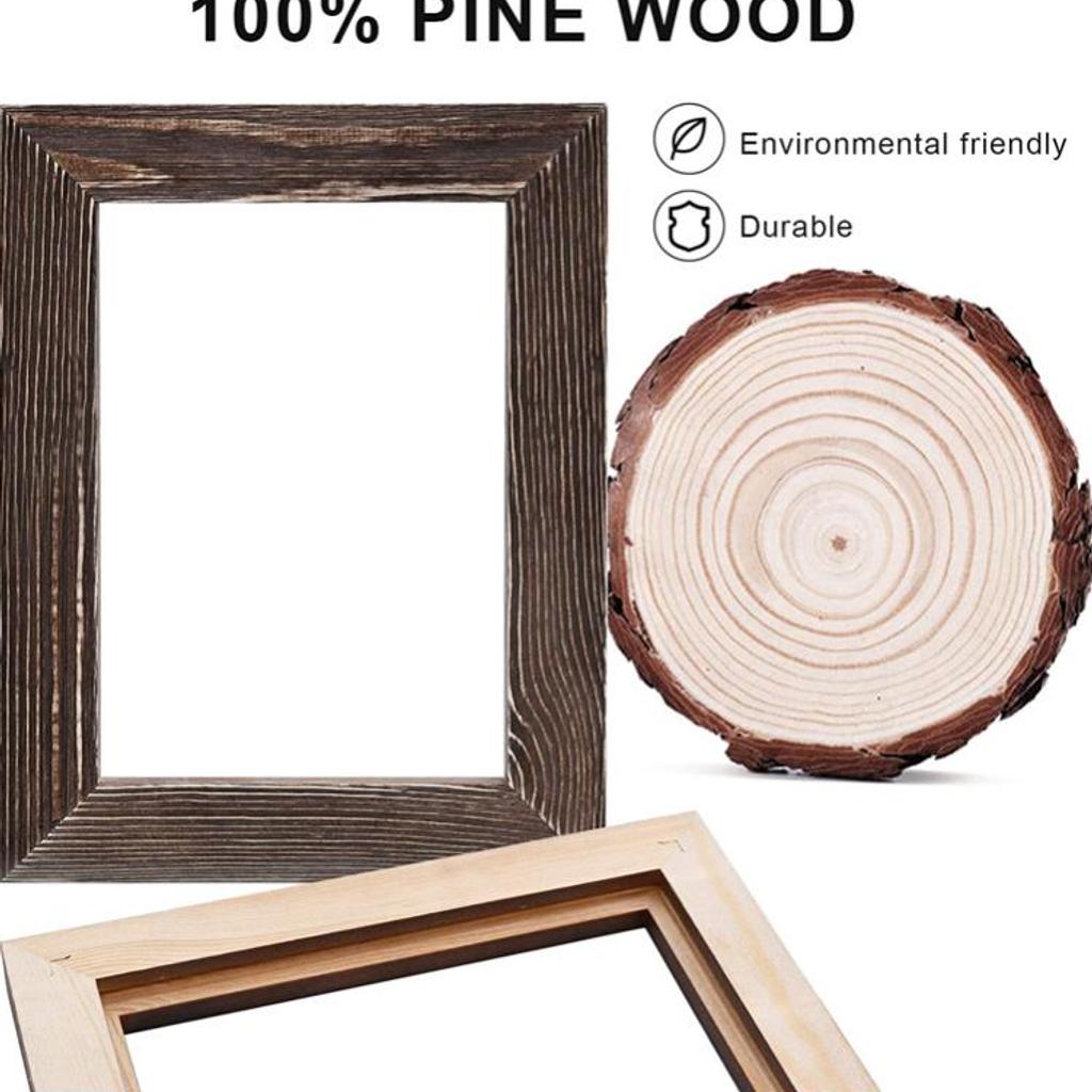 BRAND NEW ONLY £15!!
8x6 Photo Frames, Solid Wood Frame with Polished Glass, Farmhouse Rustic Photo Frames Brown, Set of 3