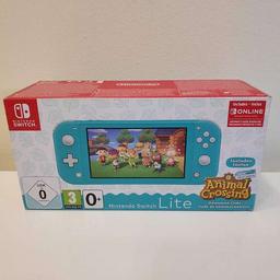 Verkaufe hier eine Nintendo Switch Lite in Türkis. Neben der Konsole, ist ein Downloadcode für Animal Crossing New Horizons plus einem 3-Monats-Abo für Nintendo Switch Online inkludiert. Es handelt sich um unbenutzte und noch versiegelte Neuware. Kein Tausch! Abholung oder Versand möglich.