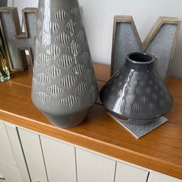 Two lovely grey vases