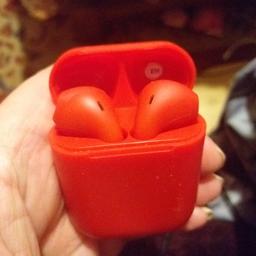 Red earpods and case..