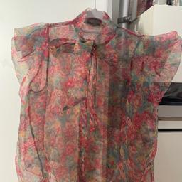 Organza Transparent Bluse von Zara Gr M , wurde 2 mal getragen , Np 39€